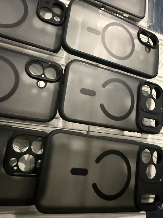 iPhone 17,17Pro/Max,13,14,15,16,16Pro/Max черен Magsafe Мат