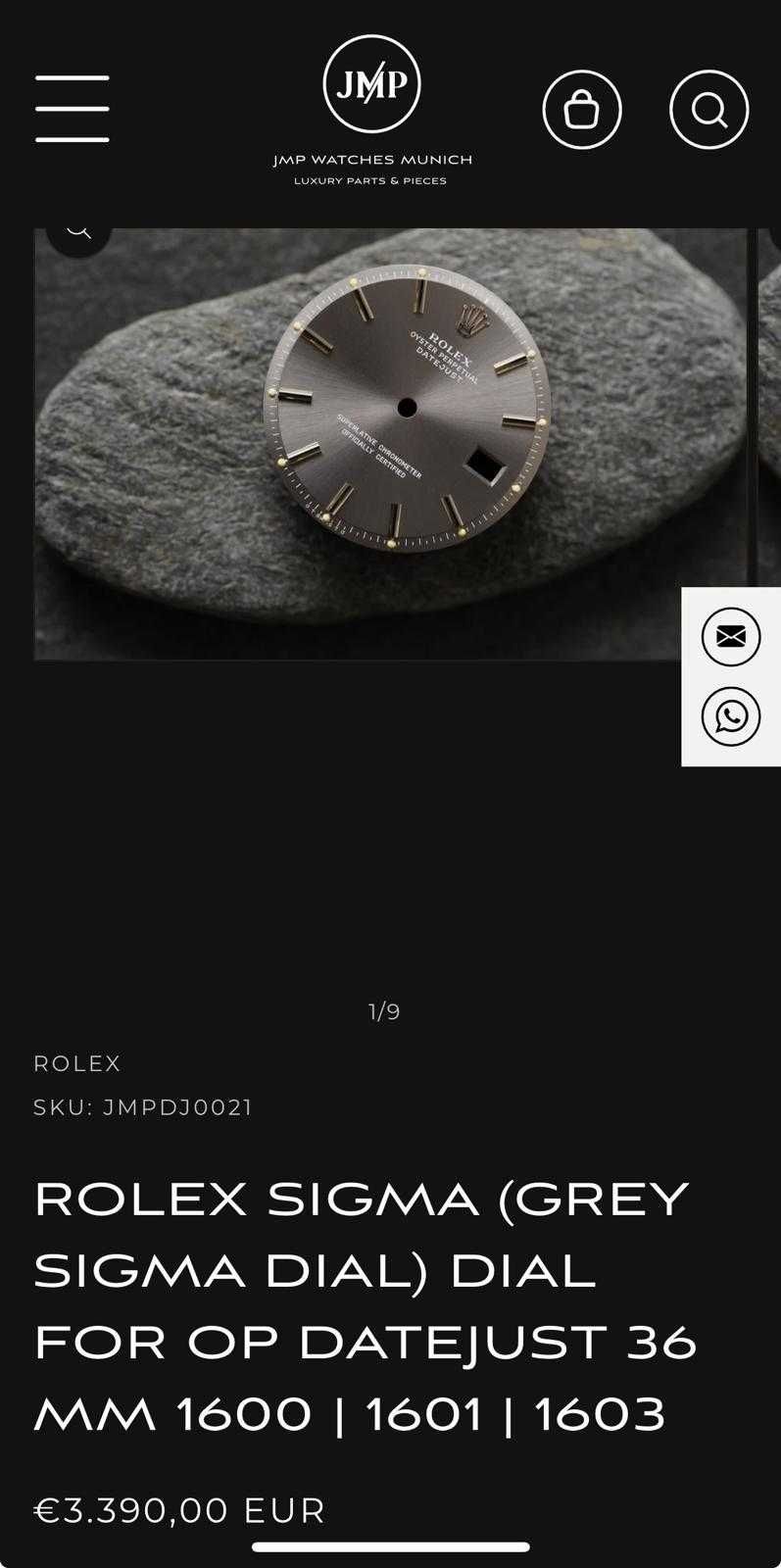 CEAS ROLEX DATEJUST - Ref. 1601 - Cadran PIE PAN Sigma "Ghost" - 1975!