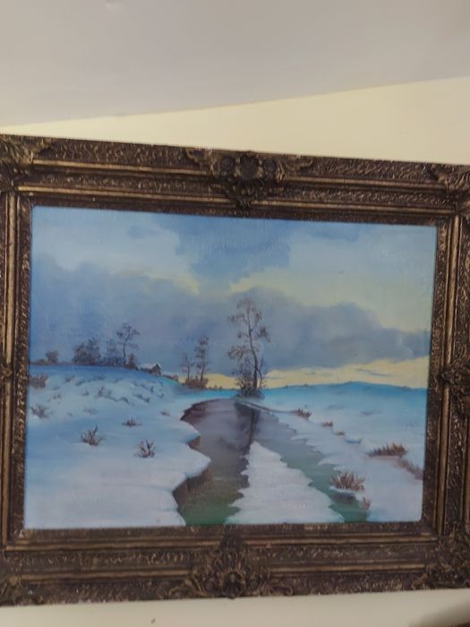Vând tablou cu rama și pictura în ulei