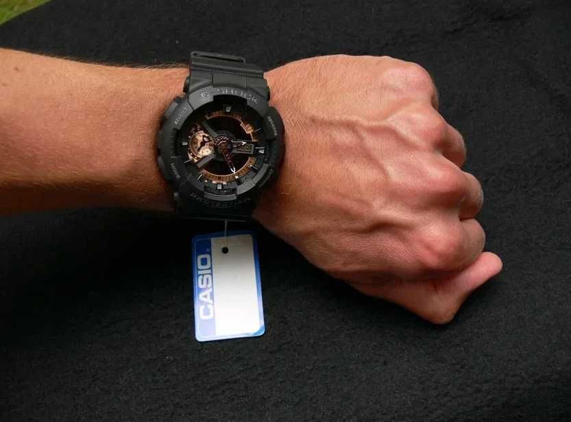 Ceas Sport CASIO G-SHOCK GA-110 BLACK&ROSE GOLD-Negru Nou !! 2025 !!