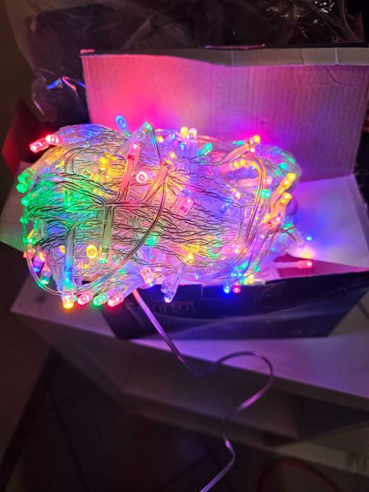 Голям пакет коледна украса висулки LED еленче елха прожектори