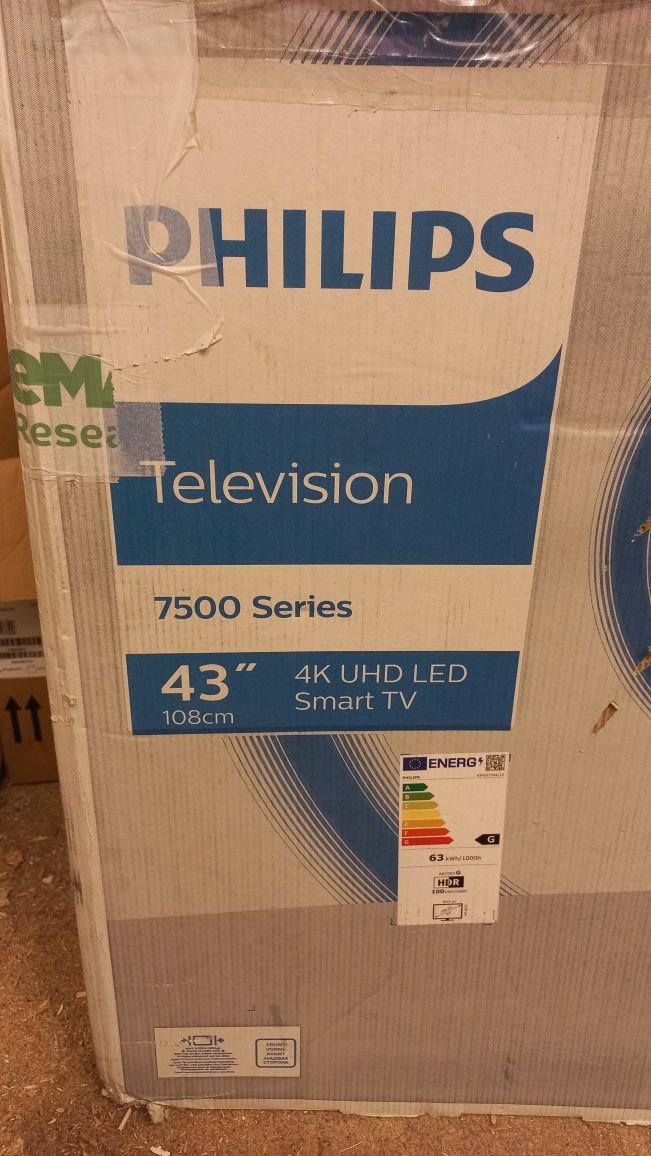 Televizor Philips LED, smart, 108 cm, 4K Ultra HD.