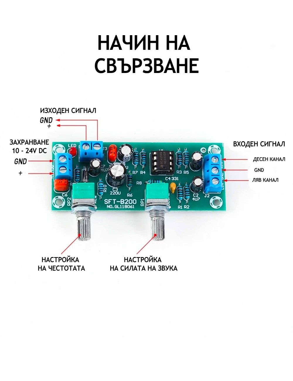 Нискочестотен бас субуфер NE5532 10-24V