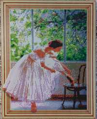 Картина "Балерина". В технике алмазная мозайка.