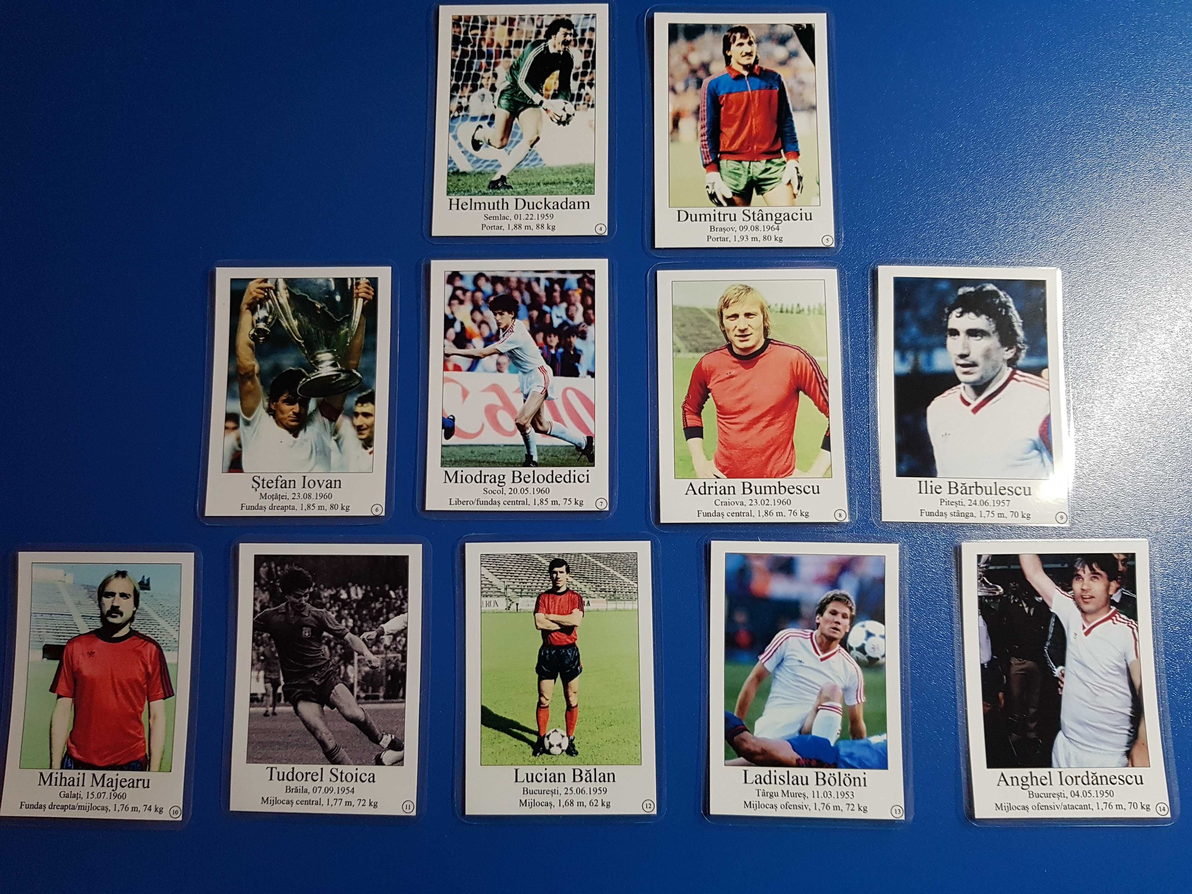 Set complet 27 cartonase laminate Steaua Bucuresti 1986