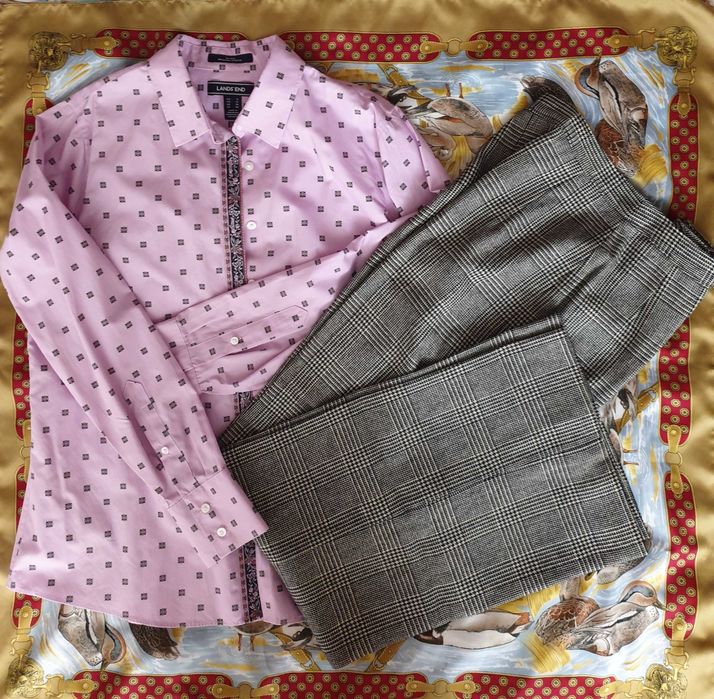 Pantaloni mix lana camasa bumbac