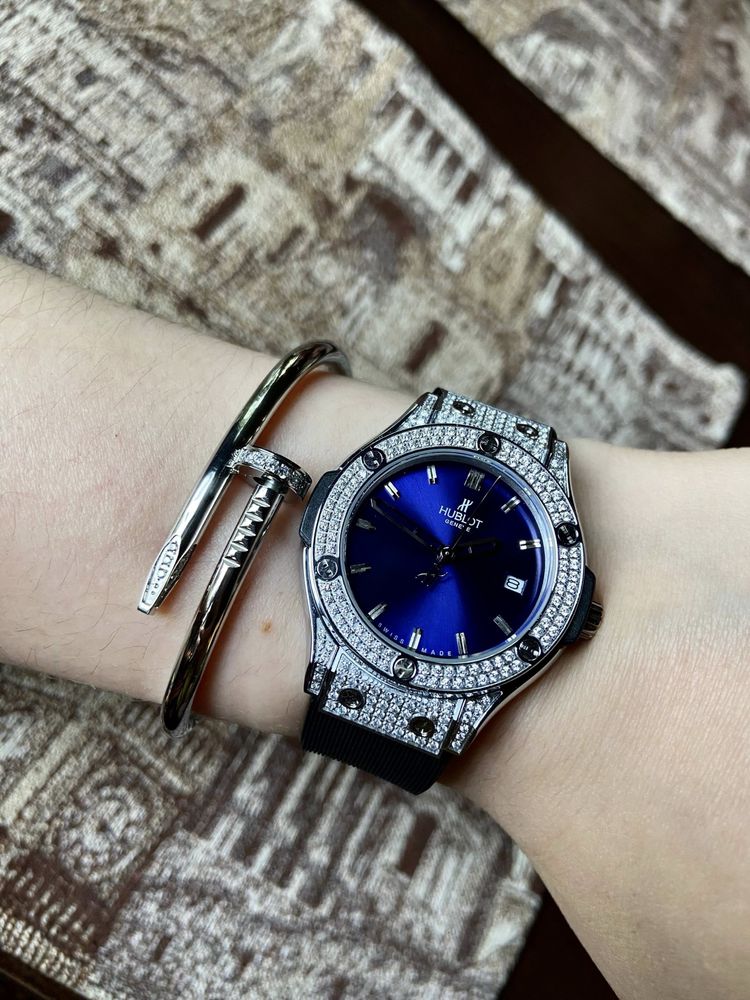 ceas hb big bang blue dial 33,mm lady