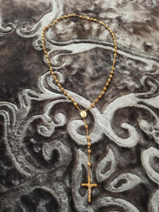 Vând lantinc aur tip Rozariul  14k 17.66 grame  fara urme de uzura