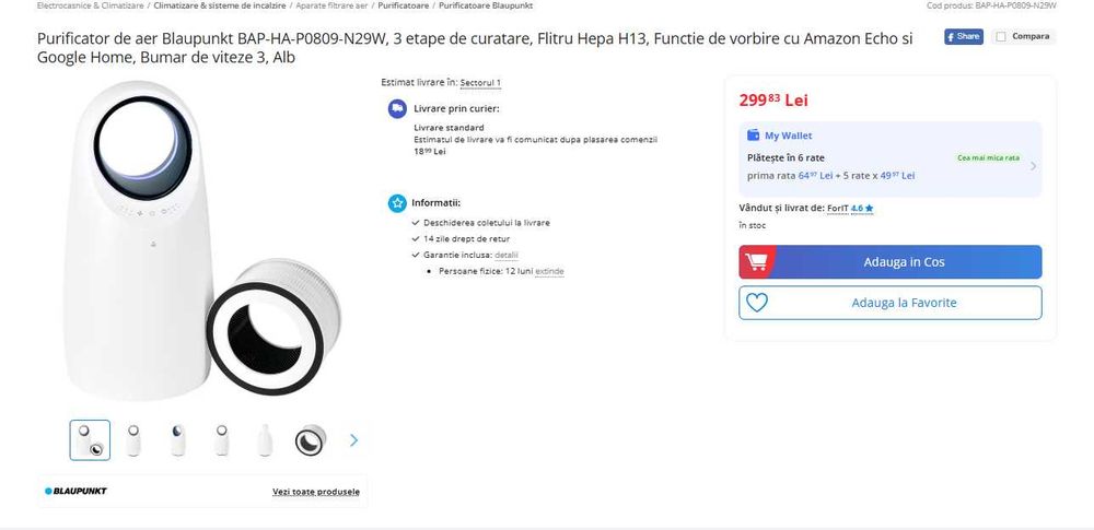 Vand purificator Blaupunkt