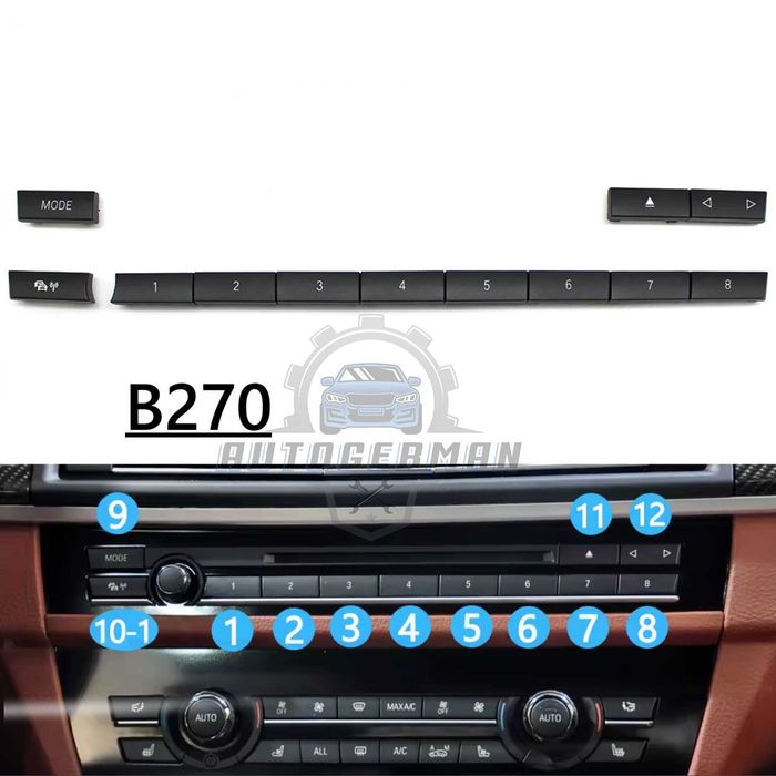 Бутон CD / Радио BMW F10 F11 F18 F07 F06 F12 F13 F01 копчета музика