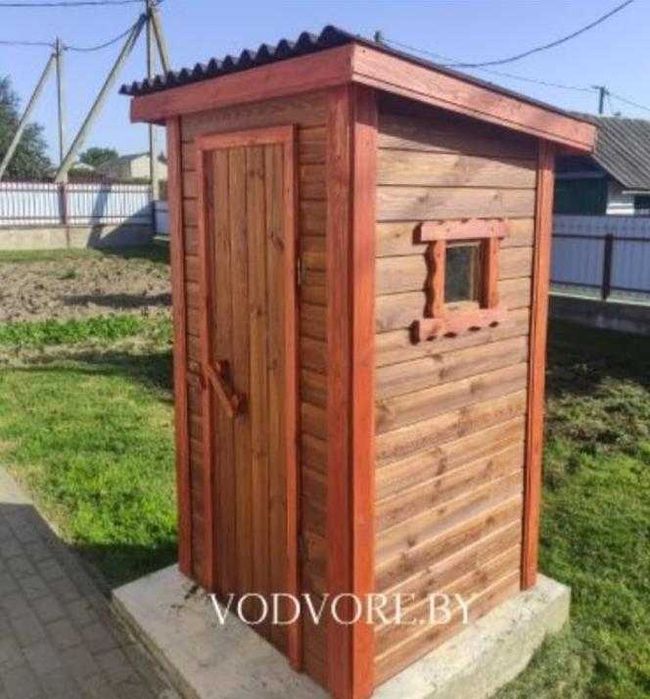 Туалет уличный качественный деревянный