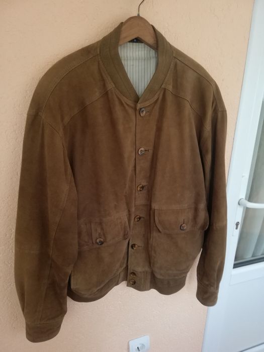 Geaca piele întoarsă bărbati Vinci M-L