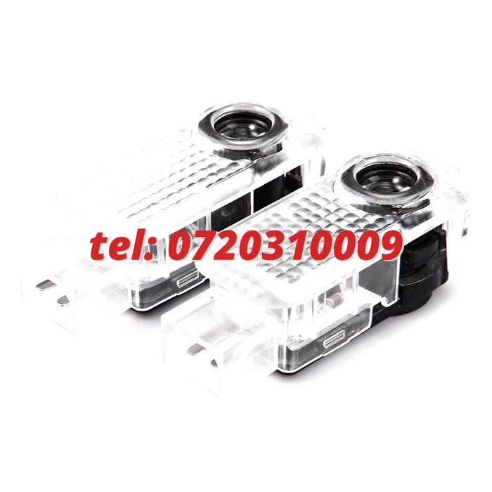 Set Lampi Logo Portiere Holograme Audi A3 A4 A5 A6 A7 Q3 Q5 Q7