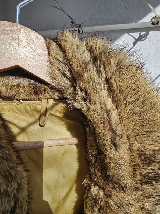 Кожено палто естествен косъм