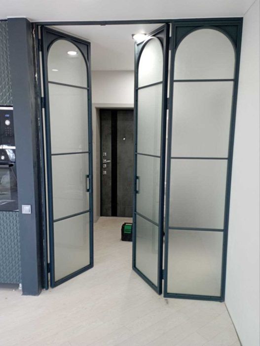 Металлоконструкции ЛОФТ перегородки, двери, распашные, раздвижные и др