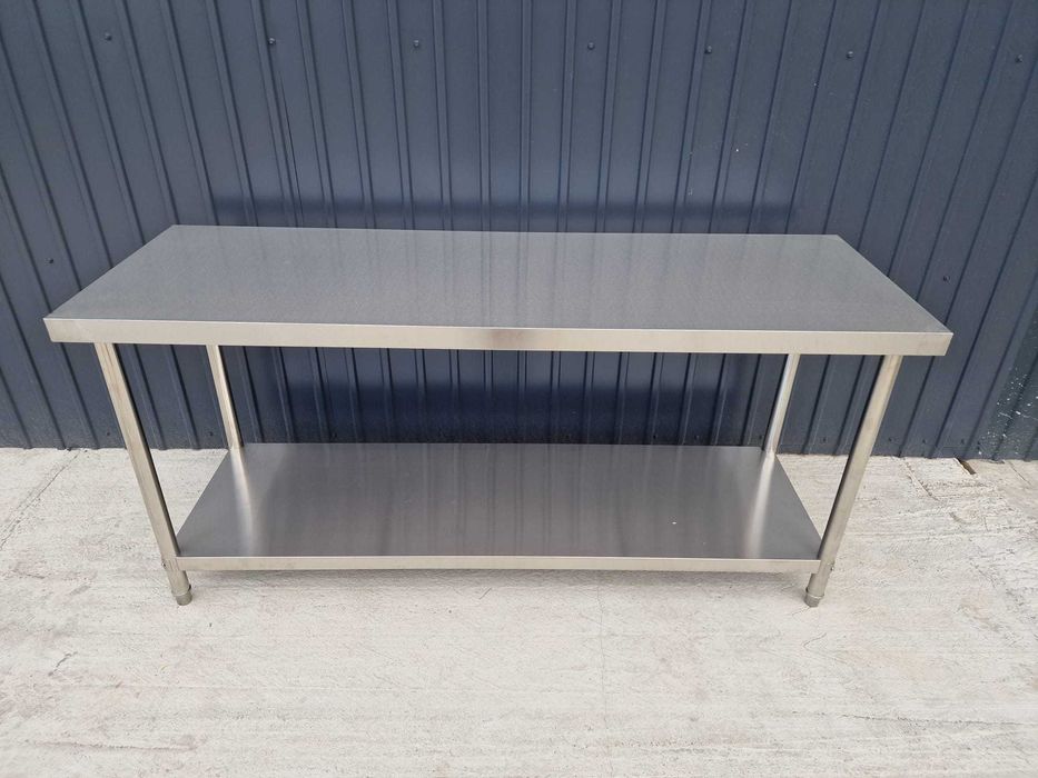 Masa inox  cu 1 poliță 160x70x85 cm,transport gratuit,Factura