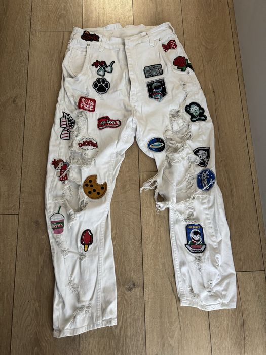 Бели дънки Djofra