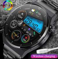 Smartwatch Full HD, bluetooth, cadou curea metal gratuit