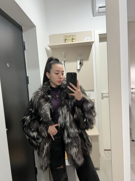 Blana naturala vulpe argintie