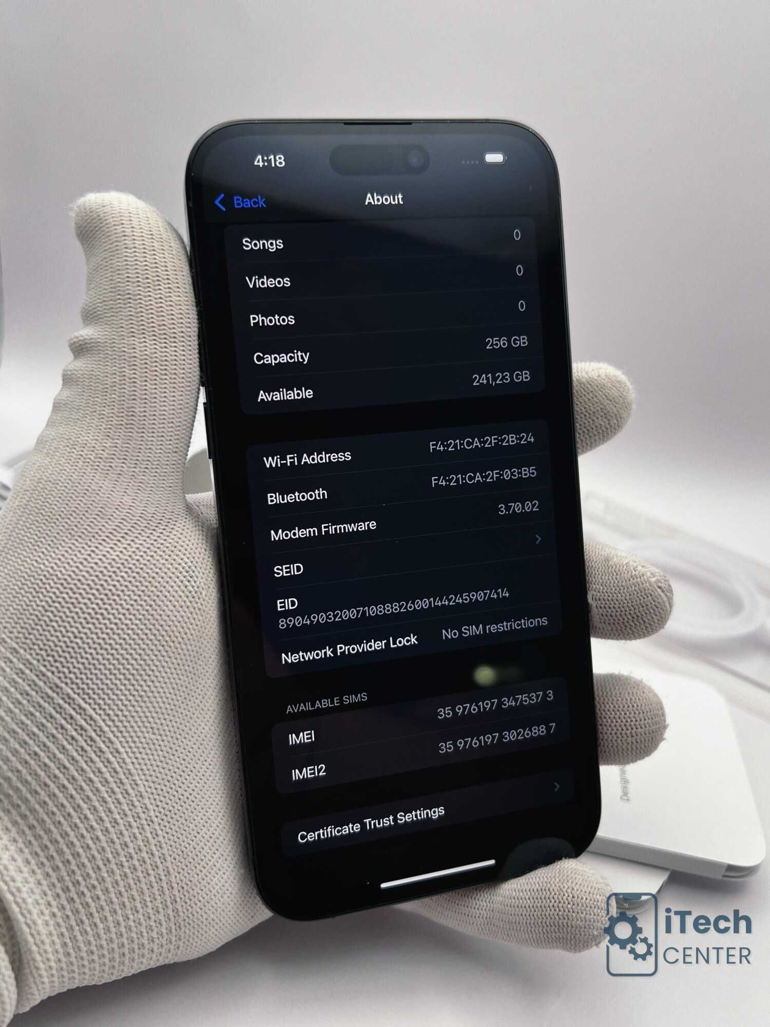 iPhone 14 Pro MAX, 256GB, Black, 94% батерия, КАТО НОВ, 1г. ГАРАНЦИЯ!