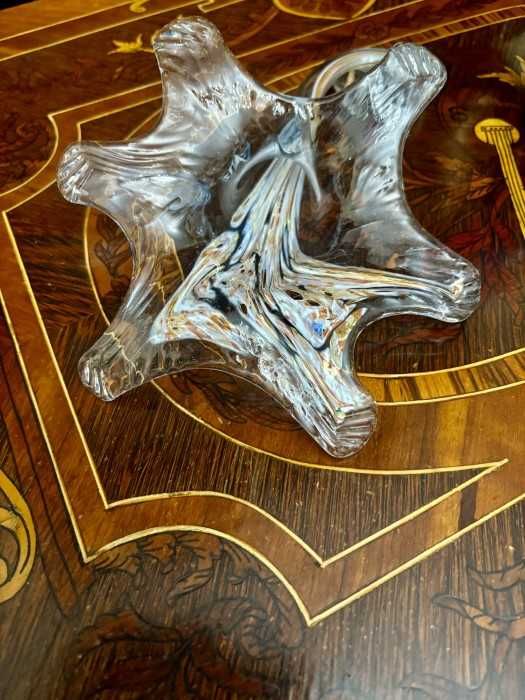 Deosebit lot-arta in sticla Murano-cruce-floare Robert Hamon-Italia