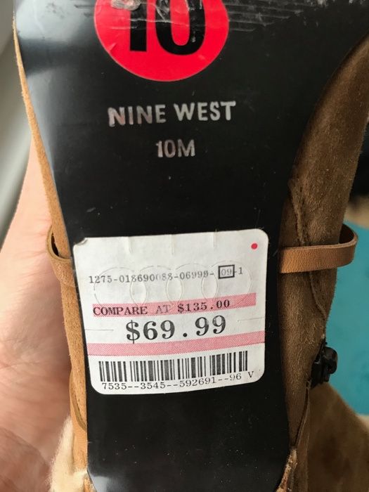 Кожени ботуши NINE WEST