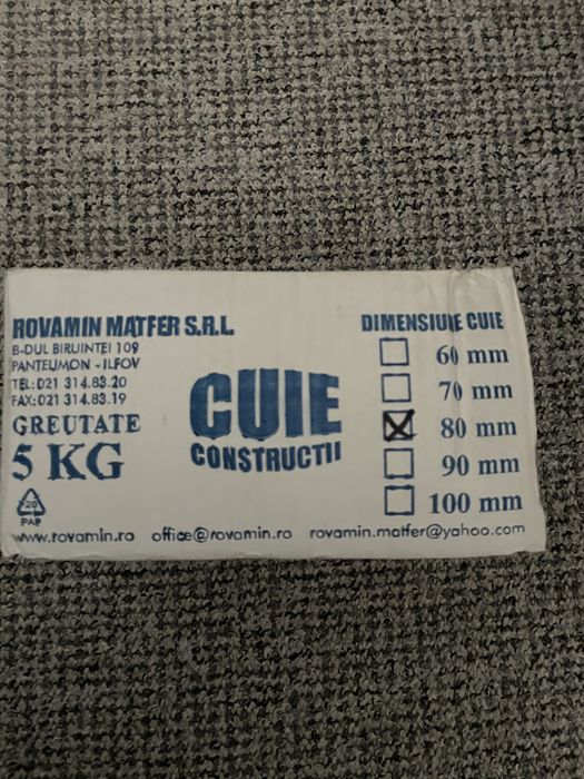 Vand cuie constructii