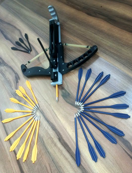 Arbaletă 3D printată „Sliding Legolini” + 2 seturi săgeți