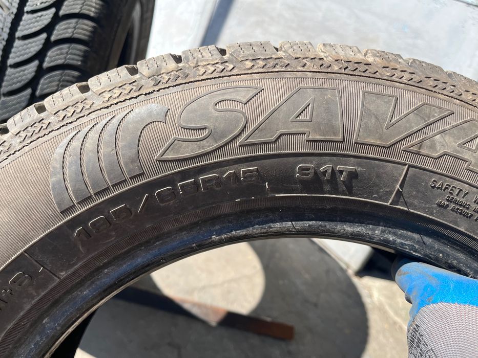 2 бр. зимни гуми 195/65/15 Sava 7 mm DOT 3516