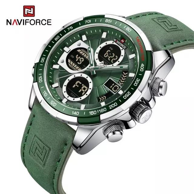 Часы Мужские часы NaviForce Fly Green водонепроницаемые