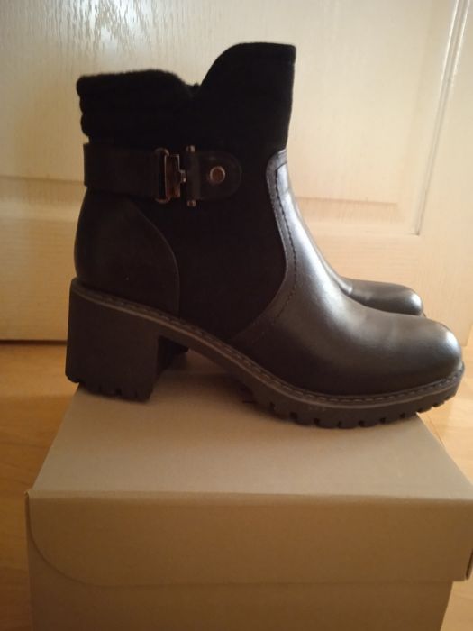 Дамски боти - кожа и велур