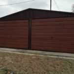 Garaj metalic 6 x 6 cu acoperiș cu panta în două ape