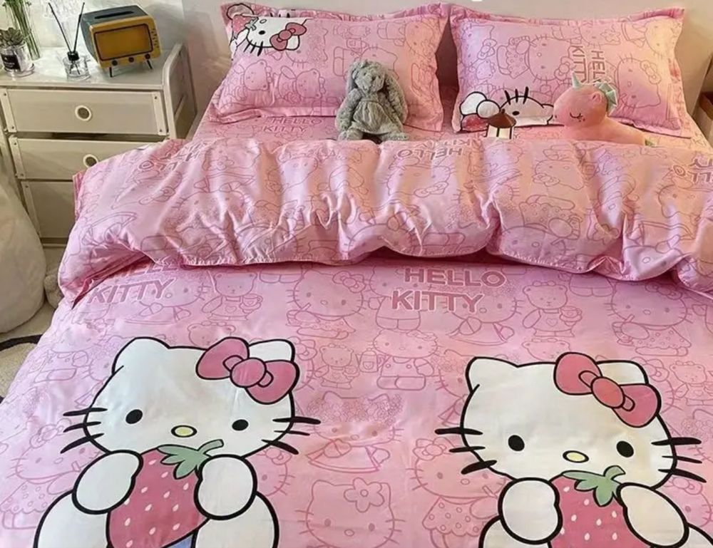 Комплект спално бельо Hello Kitty - 4 части