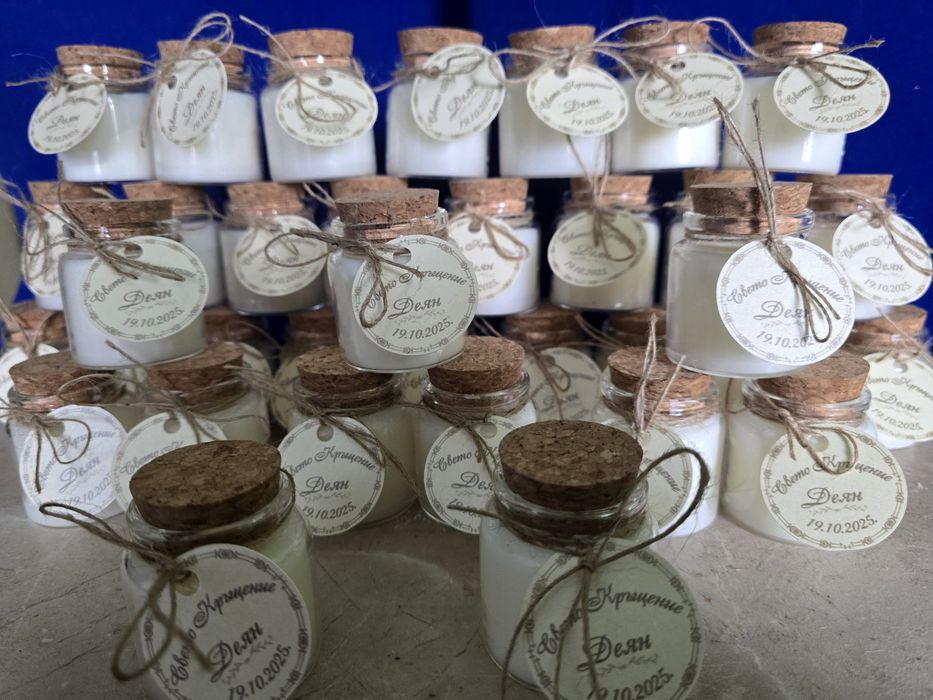 ~Декорирано Бурканче свещ или мед - Подаръци за гости на всеки повод ~