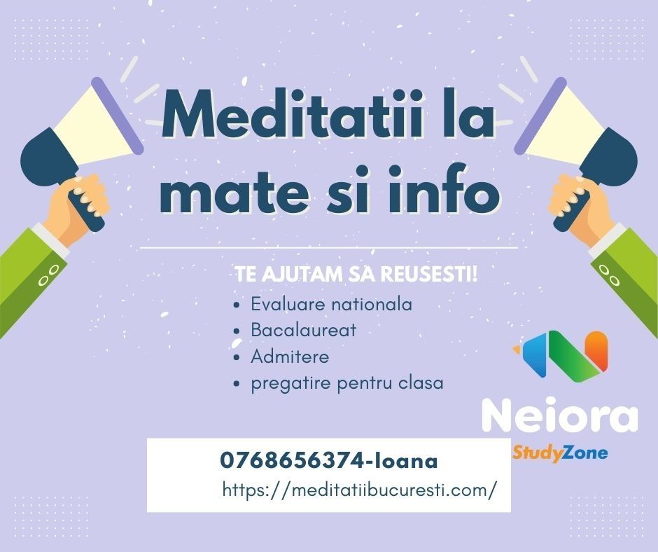 Meditatii Mate,INFO-150 lei