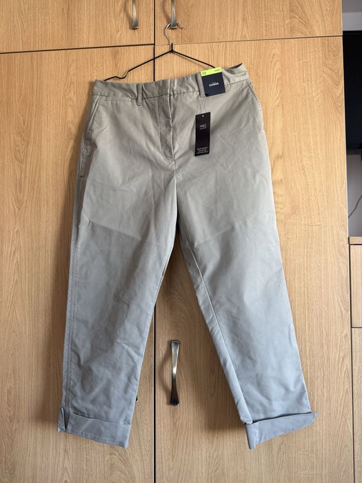 Pantaloni Kaki M&S Collection Large-Noi-Cu Eticheta-Marime 40