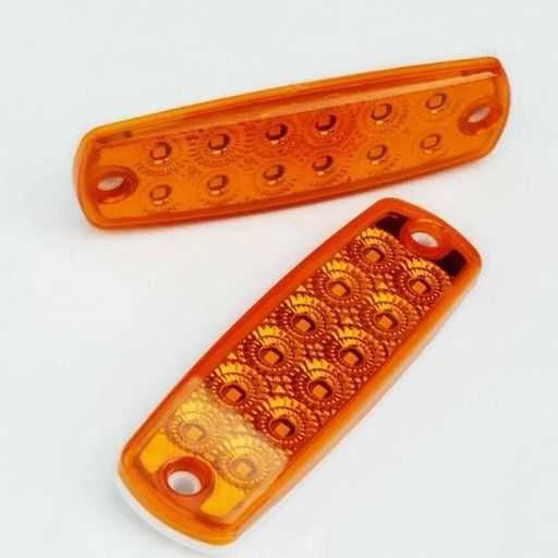 1 бр. блиц мигащи габарити ЛЕД LED Пътна помощ оранжеви , 12-24V