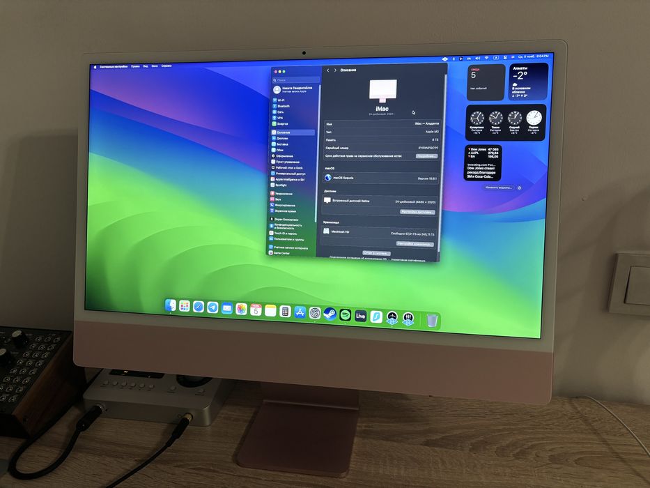 iMac 24" M3 Pink, 8/256gb