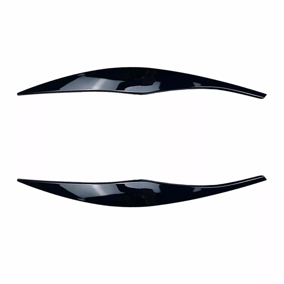 Pleoape Faruri Bmw E90 E91 2005 - 2012 Plastic Negru Lucios