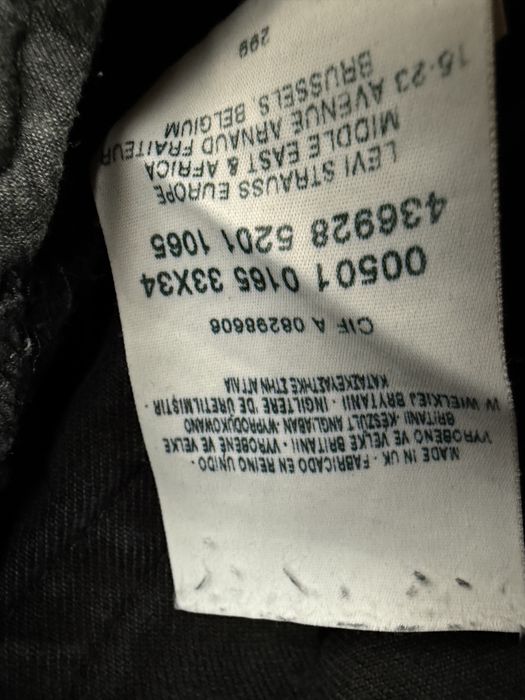 Blugi LEVIS 501 Negru UK Barbati | Marime 33 x 34 (Talie 80 cm)