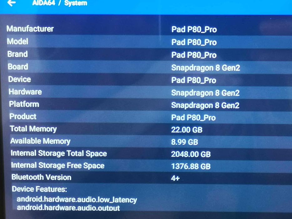 Tableta P80 Pro 22Gb RAM, 2TB ROM
