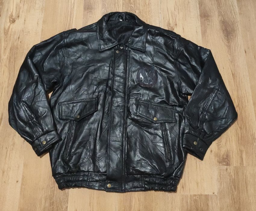 Geaca vintage din piele US Army Vietnam Veteran marimea L