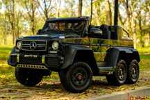 Masinuta electrica Mercedes G63 6x6 cu Mp4, Scaun adult #Black