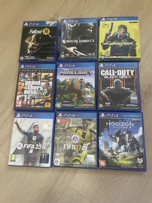 Продаю игры на дисках для PlayStation 4