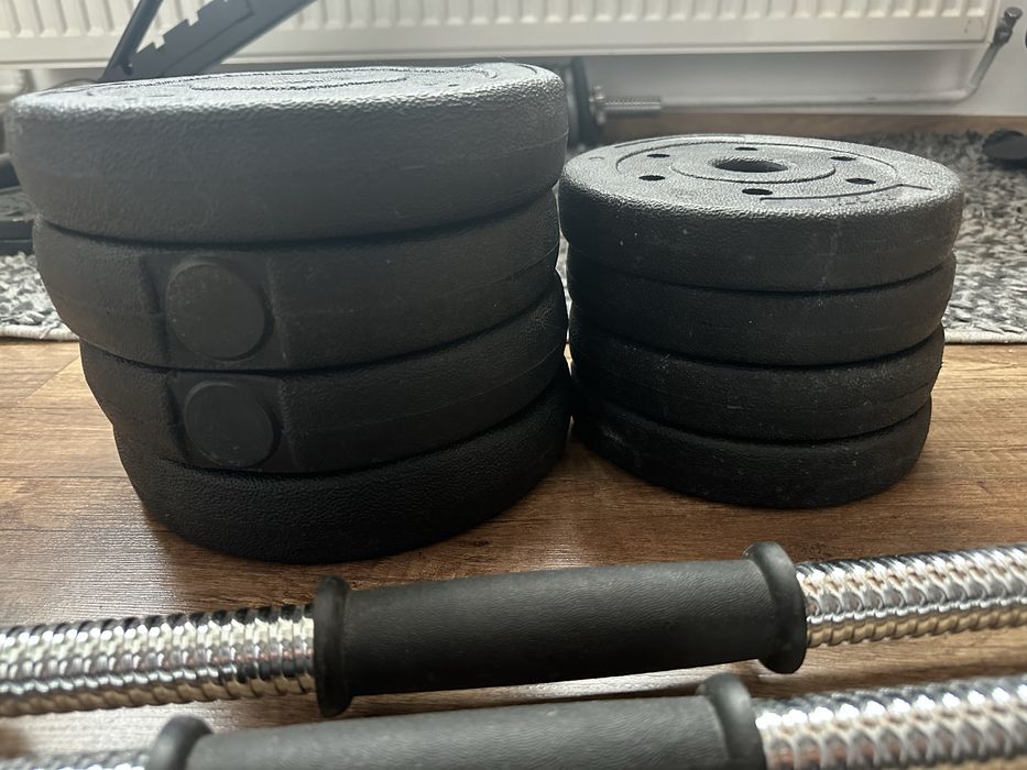 Vand gantere plus 2 bari cu prizatoare