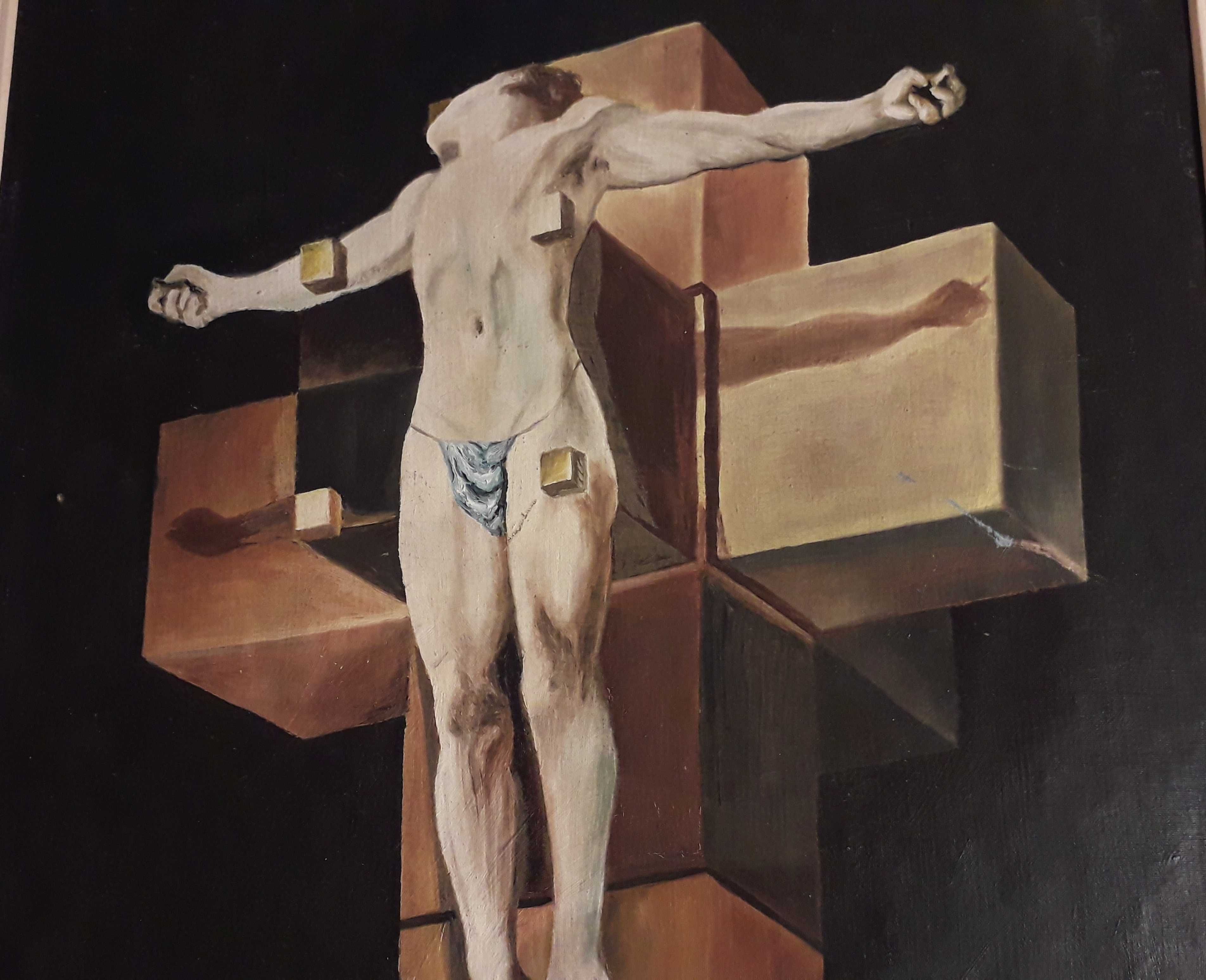 Tablou Alexandru Tipoia, Crucifixion Corpus Hypercubus - Salvador Dalí