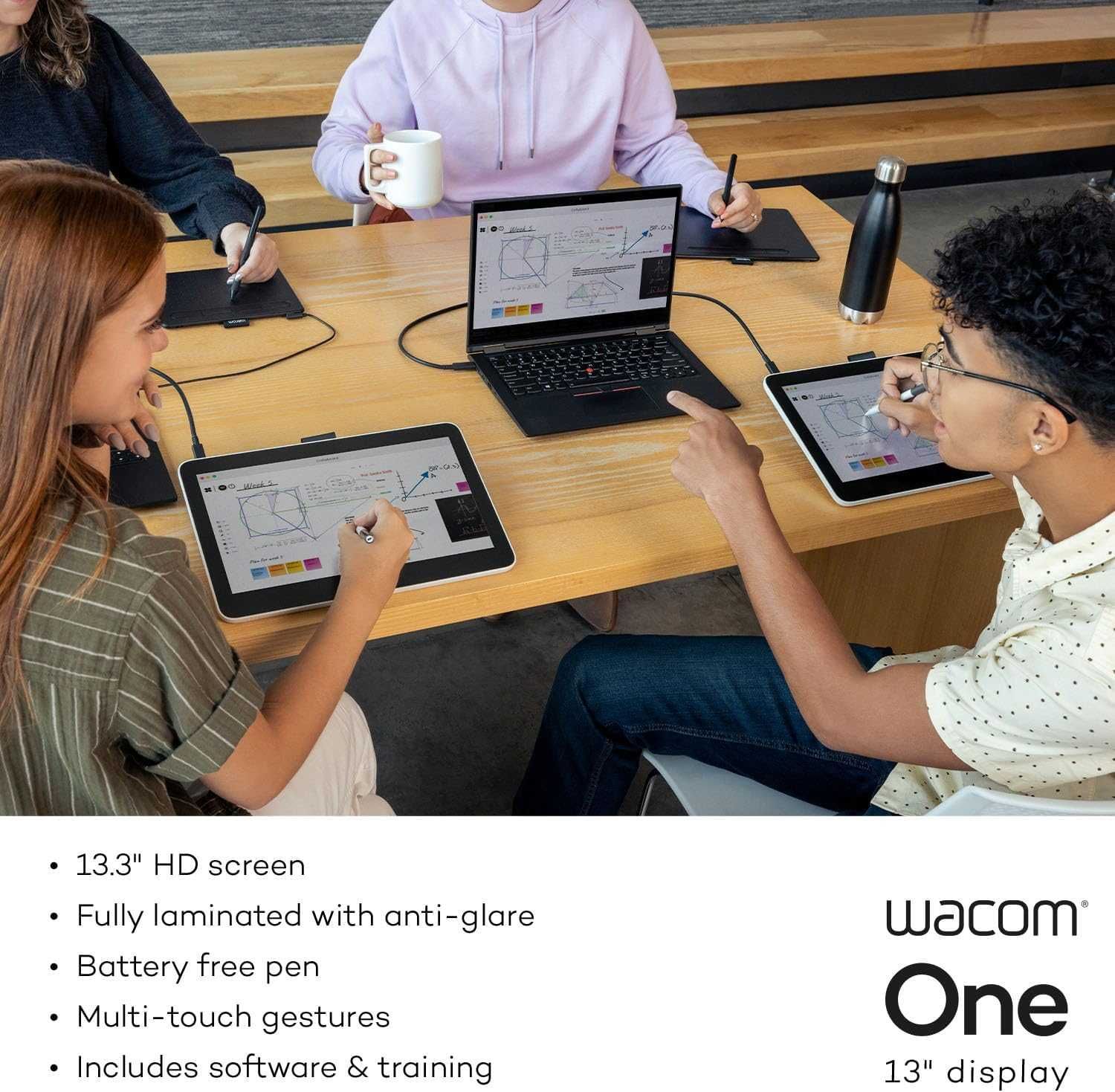 Графический планшет с экраном Wacom One 13 touch 2024