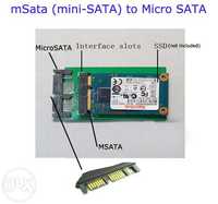 Adaptor convertor SSD mSATA - microSATA (mini SATA la micro SATA 1.8")