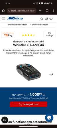 Detector radar Whistler GT-468GXI