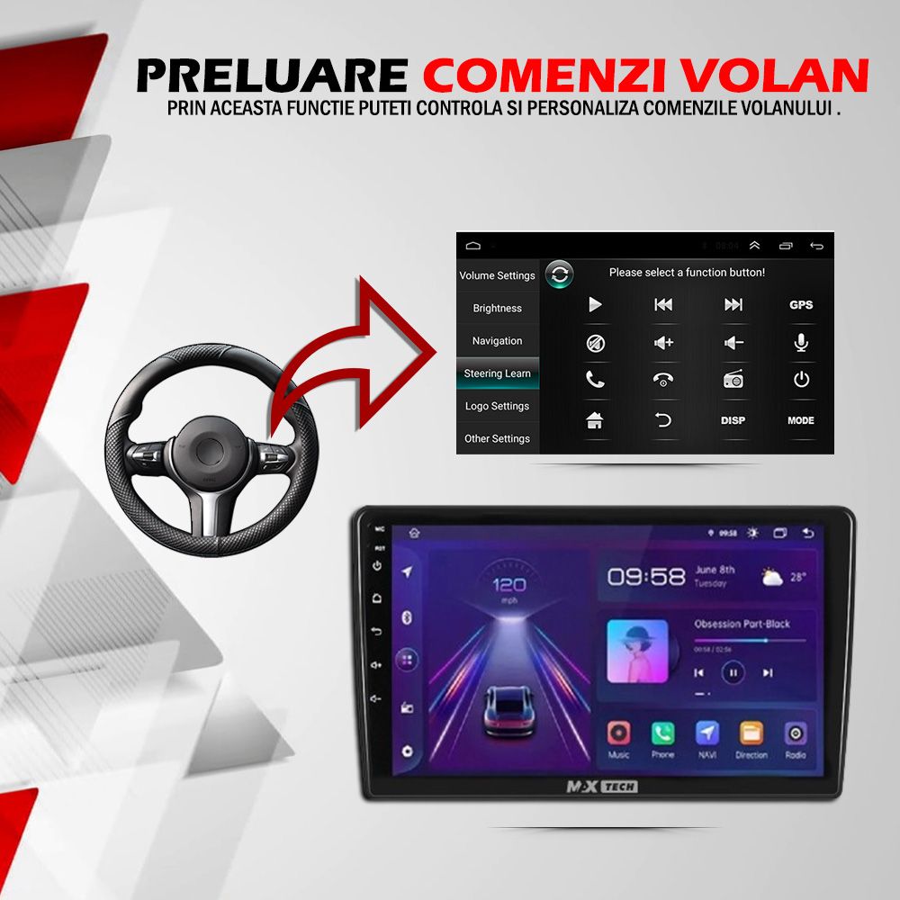 Navigatie Opel dedicata, Android 4GB Ram 64 Octa-Core 2.6Ghz,GPS,BT